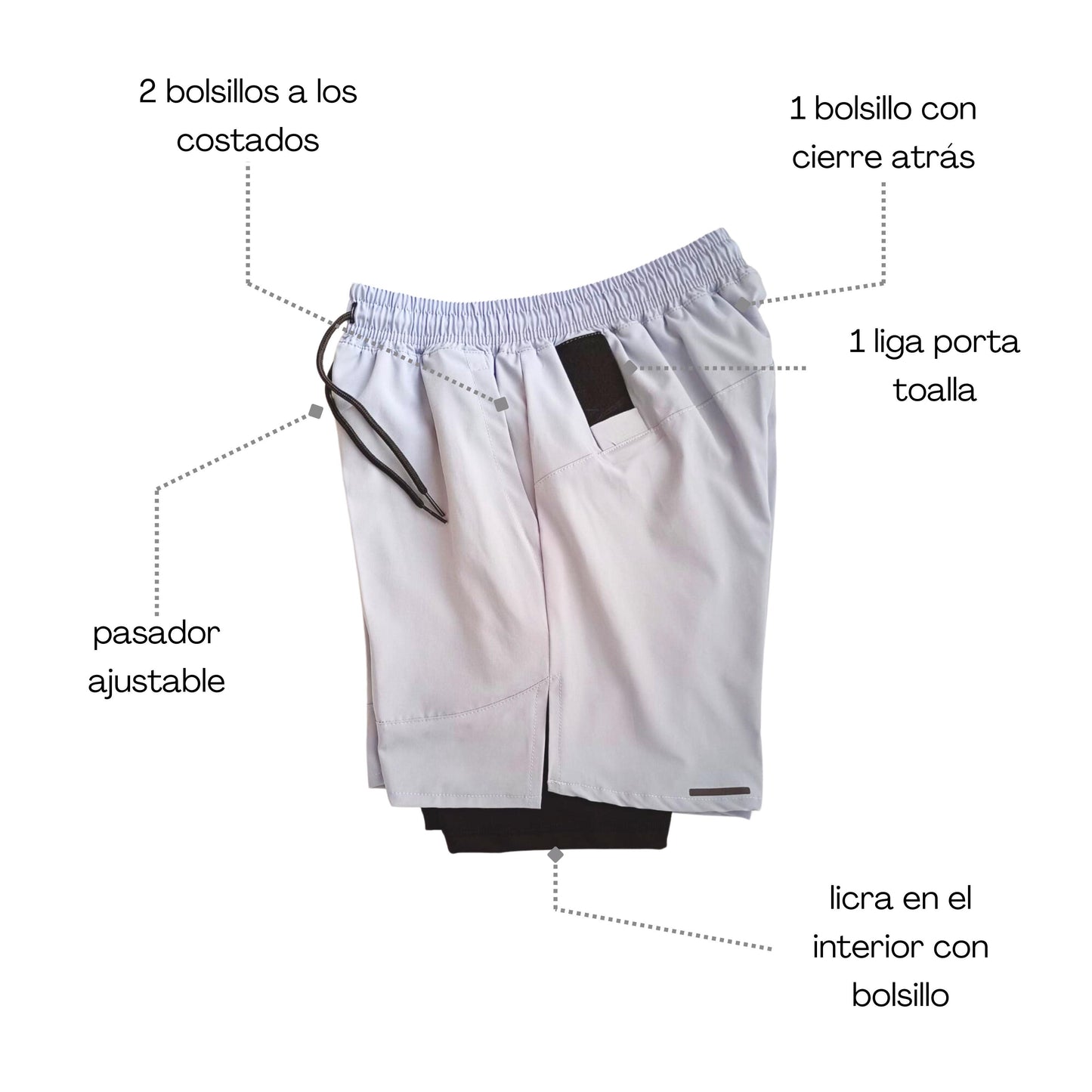 Short Gris (con licra)
